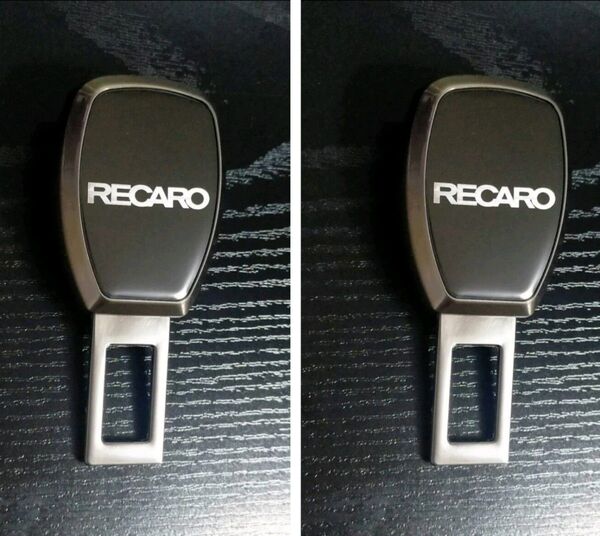 2個セット RECARO レカロ シートベルト延長 エクステンダー バックルエンブレム