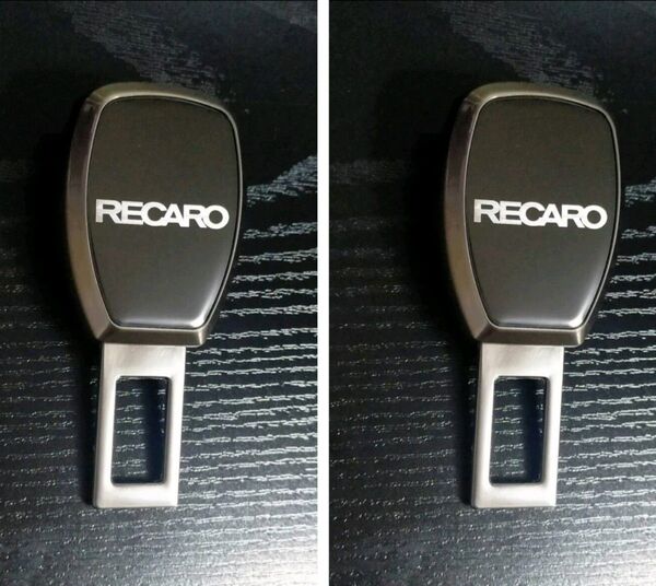 2個セット RECARO レカロ シートベルト延長 エクステンダー バックルエンブレム