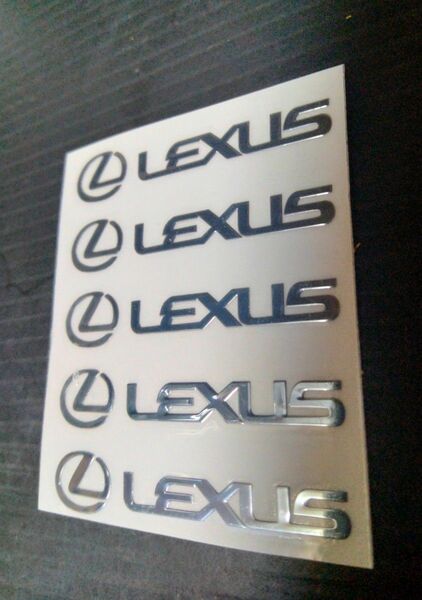 5枚セット LEXUSレクサス メタルステッカー エンブレムLS LX LC GS ES IS RX RC NX UX CT