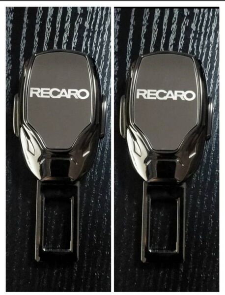 2個セット RECARO レカロ シートベルト延長 エクステンダー バックル エンブレム 肥満乗車サポート チャイルドシート補助