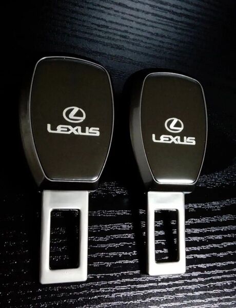 2個セットLEXUSレクサス シートベルト延長バックル エンブレムTOYOTA LS/LC/GS/ES/IS/CT