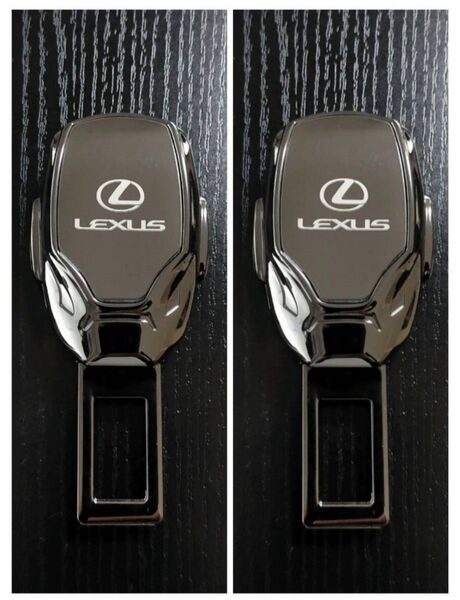 2個セット LEXUSレクサス シートベルトキャンセラー 延長 バックル エンブレム付き LS/LC/GS/ES/IS/CT