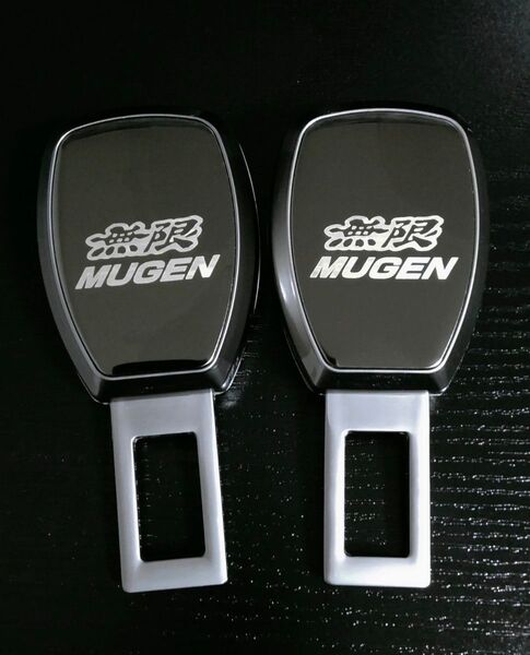 2個セット無限 MUGEN シートベルトバックル延長エンブレム HONDA シビック フィットS660シャトル ヴェゼルN-BOX