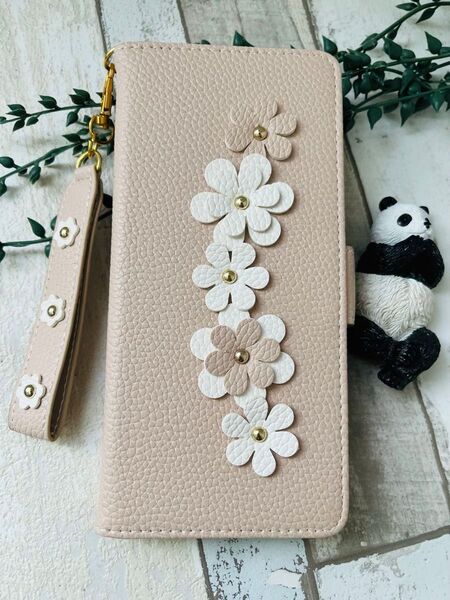 Pixel 8a ケース 手帳型 全面保護 手作り花 上品 おしゃれ デイジー カード収納 スタンド機能 ファッション 便利