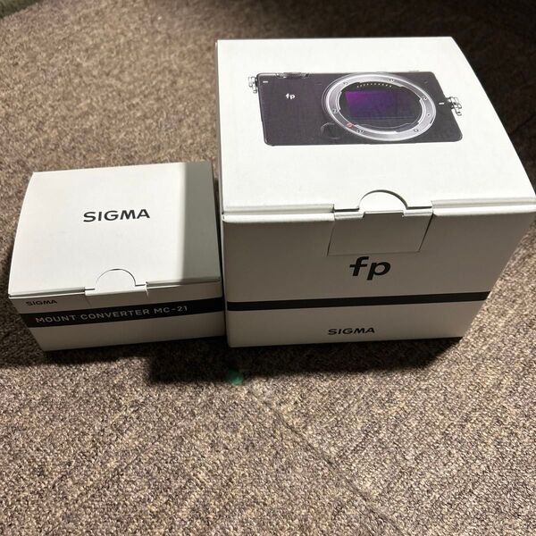 本日までバッテリ一個おまけ①SIGMA fp レンズ交換式デジタルカメラ ②MOUNT CONVERTER MC-21 EF-L