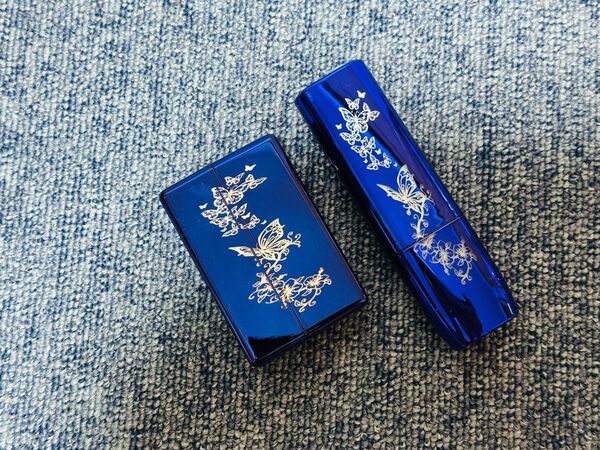 Iqos イルマ i ワン ケース アイコスイルマワンケース IQOSヒートスティック専用ケースレーザー彫刻バタフライ ブルー
