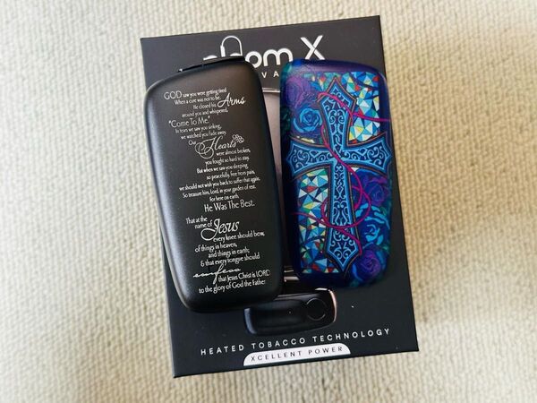 Ploom X アドバンス本体 プルームエックス アドバンスド 本体 レーザー加工 UVプリント 黒 十字架