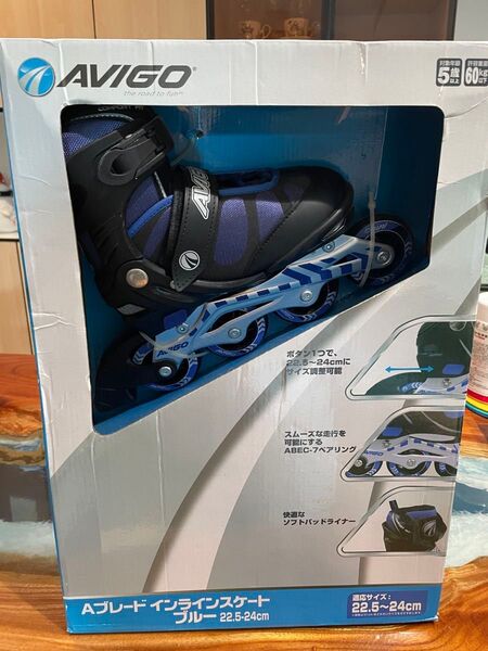 AVIGO インラインスケート ブルー 22.5〜24cm