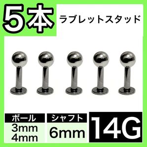 ラブレットスタッド 14G 6mm 5本 軟骨ピアス ボディピアス 男女兼用 ストレートバーベル