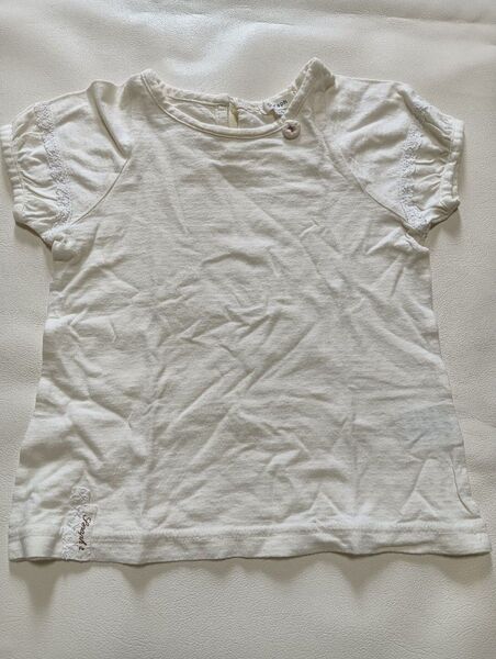Seraph セラフ Tシャツ レース 半袖 オフホワイト 110 女の子