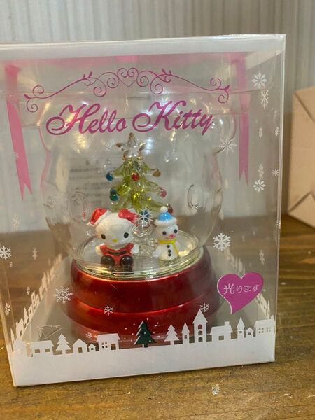希少 ハローキティ クリスマス スノードーム 光る