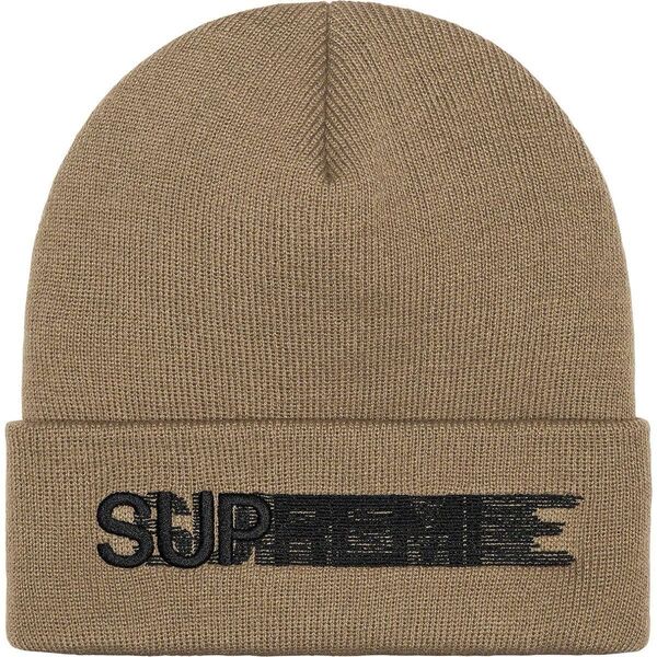 【美品】Supreme Motion Logo Beanie Taupe