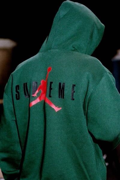 Supreme Jordan Hooded Sweatshirt Green XL