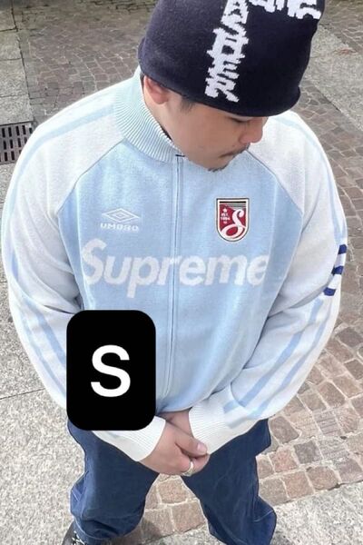 Supreme Umbro Zip Up Sweater Light Blue S