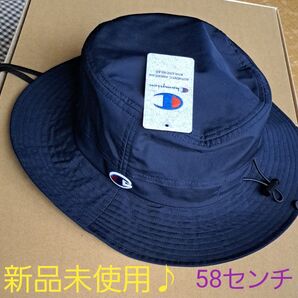 バケットハット チャンピオン ネイビー 紺 タグ付き Champion アドベンチャーハット 帽子 紫外線防止 新品未使用♪