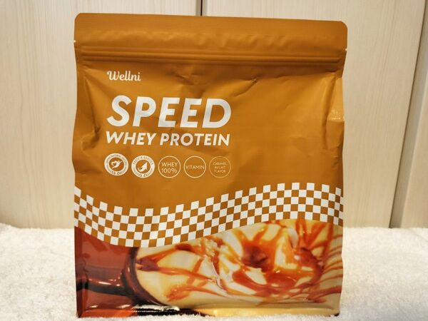 【新品・即日発送】キャラメル Wellni ウェルニ SPEED ホエイプロテイン 1kg