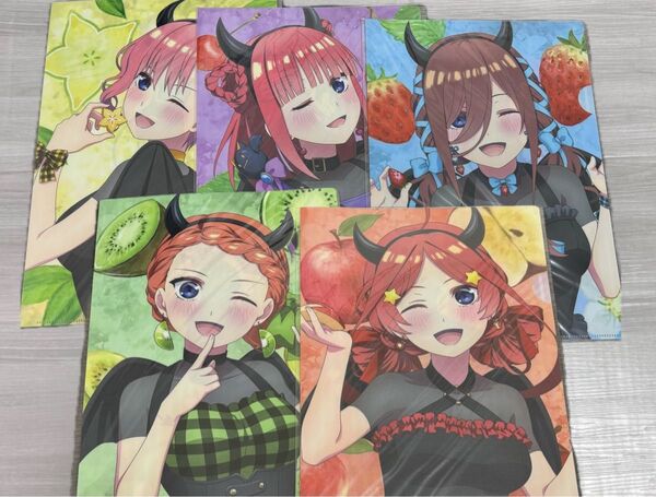 五等分の花嫁 クリアファイル 一花 二乃 三玖 四葉 五月 東京ハンズ 小悪魔