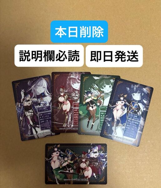 本日削除 閃乱カグラ 購入特典 イラストカード ファンタジー 5枚セット