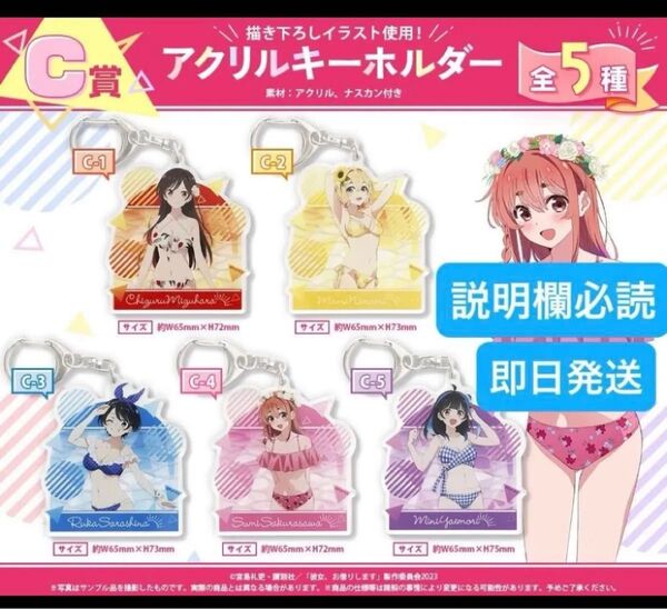 本日削除 くじメイト 彼女、お借りします C賞 アクリルキーホルダー 全5種セット