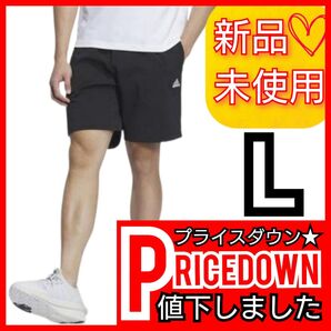【L】アディダス エッセンシャルズプラス スモールロゴ ショーツ 新品未使用品 タグ付き ハーフパンツ 短パン JF3938