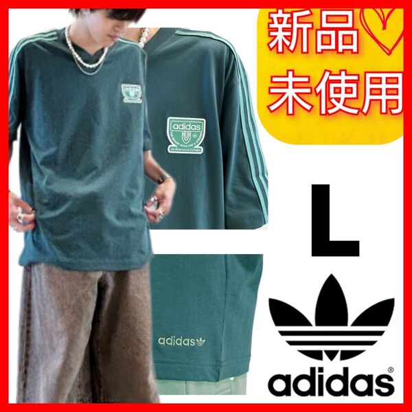 【L】アディダスオリジナルス M GRFX TEE ショートスリーブ 半袖 Tシャツ 新品未使用品 タグ付き ロゴ刺繍バッチ