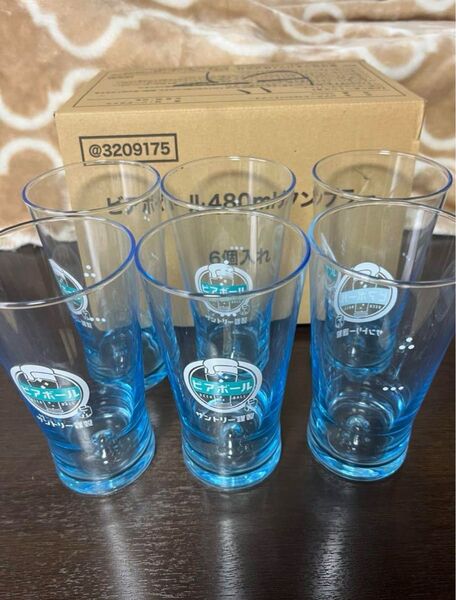 未使用非売品 サントリー ビアボール 480ml タンブラー 6個セット
