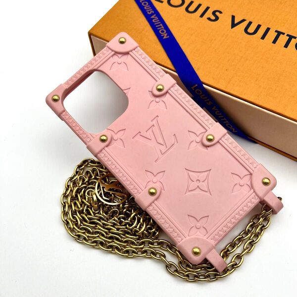 【超極美品】ルイヴィトン モノグラム リトランク iphone 14 PRO ピンク