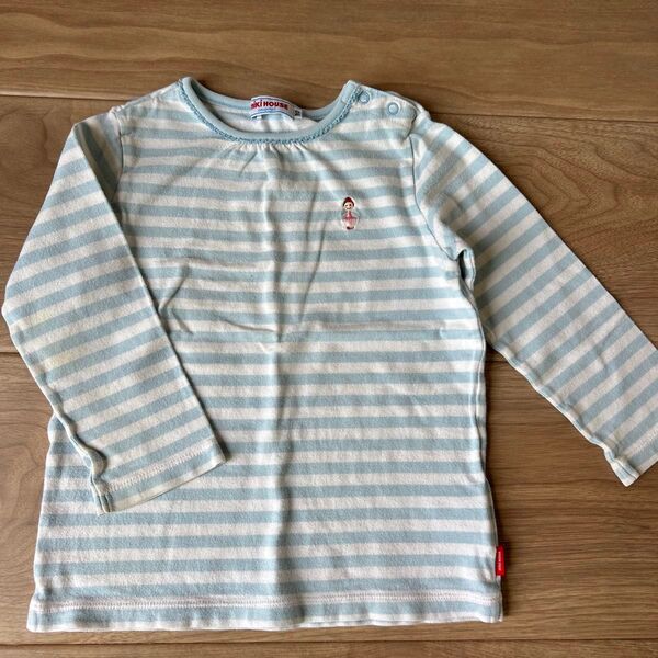 ミキハウス リーナちゃん 長袖 Tシャツ ロンT 90 ボーダー