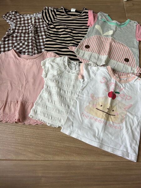半袖 Tシャツ 子ども服 女の子 90 95サイズ 6着 まとめ売り
