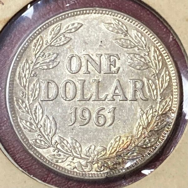 リベリア 1ドル銀貨 1961年