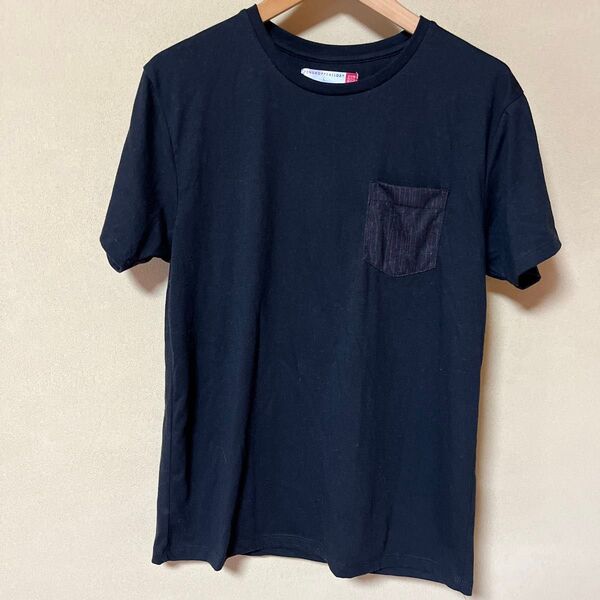 【penshoppe all day】 Tシャツ 黒 メンズ 胸ポケット L