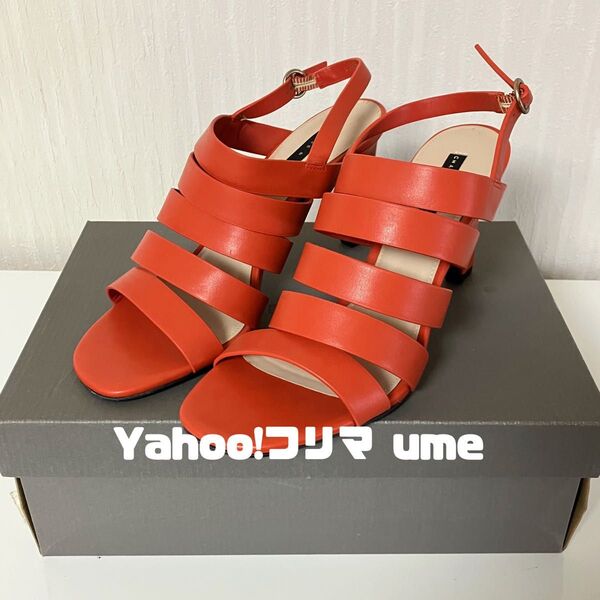 Charles&Keith チャールズアンドキース チャールズ&キース マルチストラップ スリングバックサンダル 25㎝ オレンジ