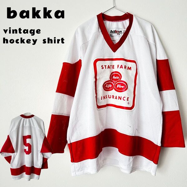 【bakka】ホッケーシャツ ビンテージホッケーユニフォーム 輸入古着 アメリカ製