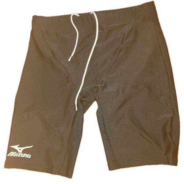 【中古】mizuno 洗濯済 男子 スクール 水着 海パン 黒 中学生 サイズL ブラック ミズノ 水泳