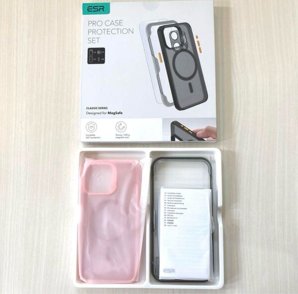 【4 in 1セット/保護フィルム付き】ESR iPhone 15 Pro Max ケース Magsafe対応 半透明 マット