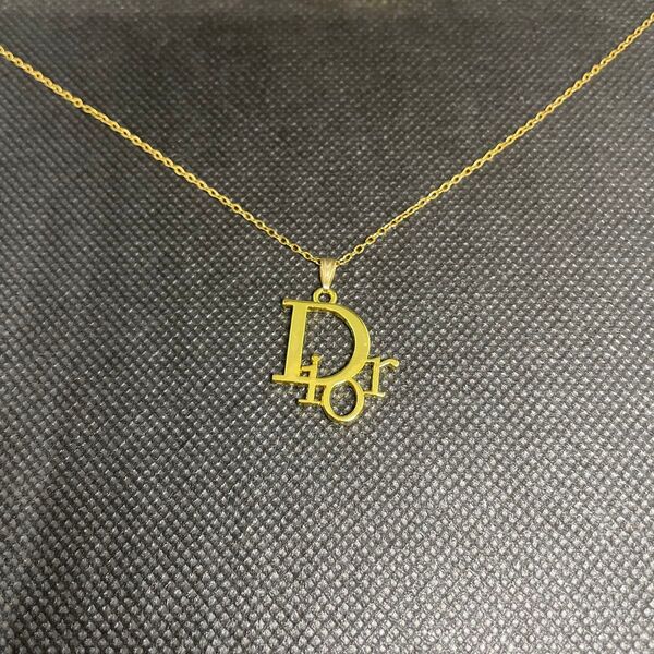 Dior ディオール ヴィンテージ ロゴ チャーム ゴールド パーツ ネックレス