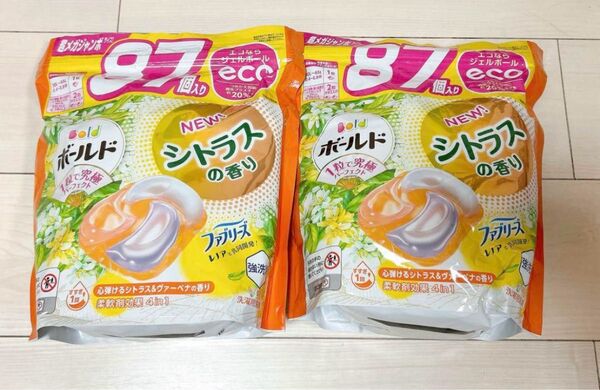 ボールド ジェルボール4D シトラス&ヴァーベナ 詰め替え 1袋87粒入×2袋