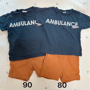 ブリーズ 上下セット ショートパンツ Tシャツ 兄弟コーデ
