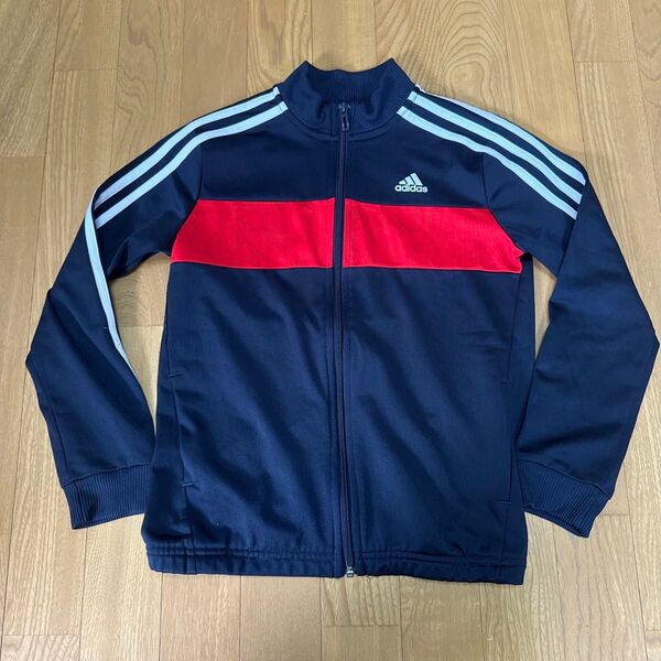 adidas ジャージ キッズサイズ 140 アディダス ジャケット トラックジャケット ネイビー