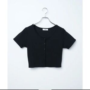 WEGO フロントボタンリブショートT