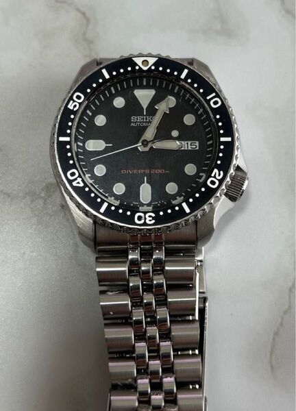 美品 セイコー ブラックボーイ SKX007 7S26-0020 SEIKO 腕時計 自動巻き ラバーベルト付き