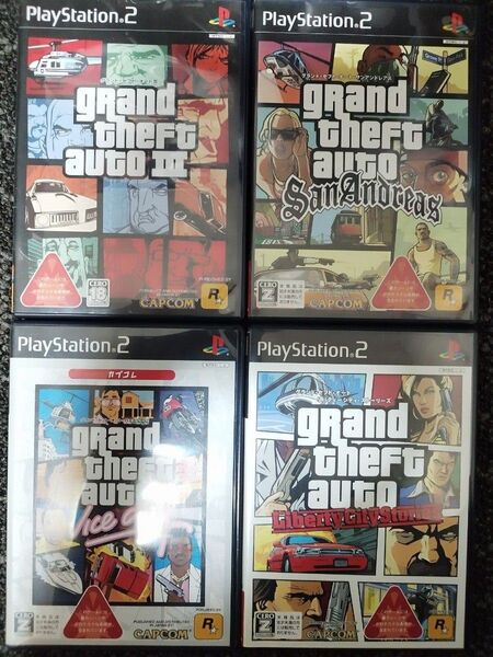 PS2ソフト GTAシリーズ4本セット まとめ売り 動作品
