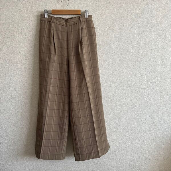 SHOO LA RUEシューラルー チェックワイドパンツ