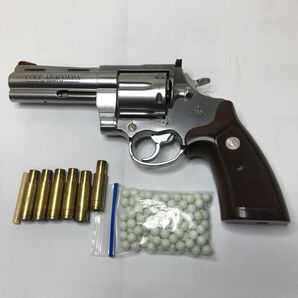 マルシン工業 コルトアナコンダ 旧カートモデル 4インチ 8mmBB HW シルバー カートリッジ6本 作動確認済 18歳以上用