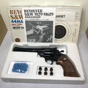 マルシン S&W M29 44マグナム 6mmBBガスリボルバー カートリッジ6本+取説+元箱 作動確認済 18歳以上用