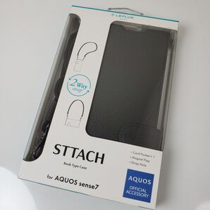 AQUOS sense7 手帳型ケース ショルダーストラップ ブラック 813