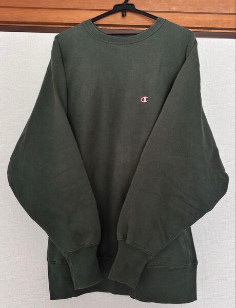 美品 90s USA製 チャンピオン リバースウィーブ XL ダークグリーン