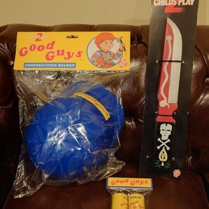 チャイルドプレイ グッドガイ ヘルメット チャッキー ナイフ バッテリー 電池 新品未使用 goodguys chucky 人形