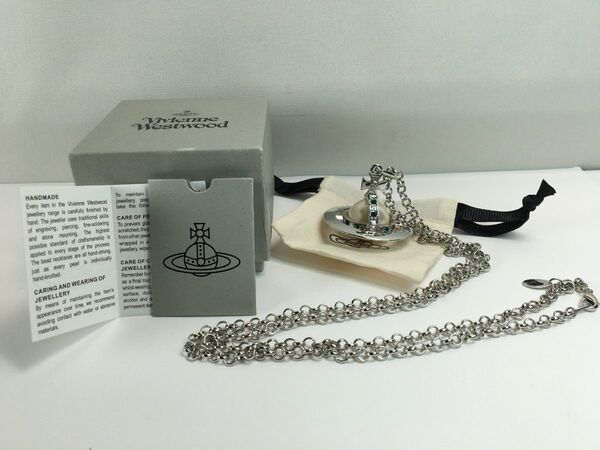 h1169 極美品 VivienneWestwood ヴィヴィアンウエストウッド ネックレス オーブ(パール調/大)シルバー