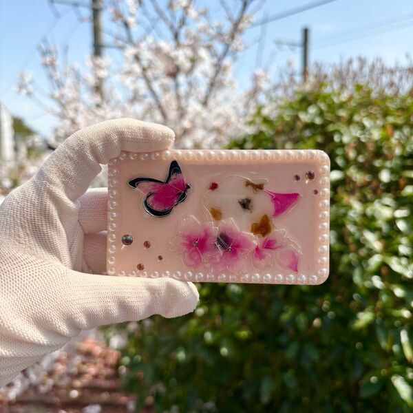 【ハンドメイド】飛び立ち コンパクトミラー&コーム